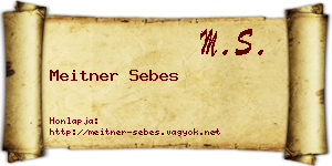Meitner Sebes névjegykártya